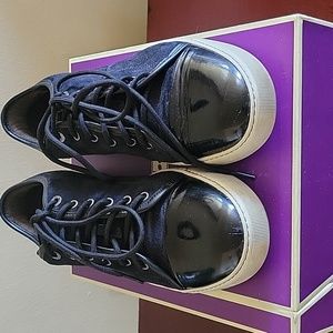 Lanvin suede leather sneakers